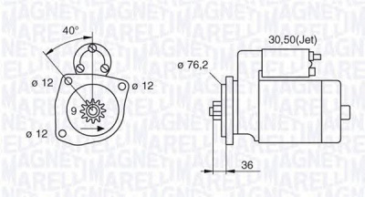 MAGNETI MARELLI 063521250350 -  Стартер